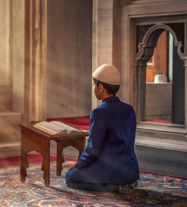 Adult student reading Quran